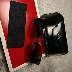 Authentic Fendi gold frame sunglasses.